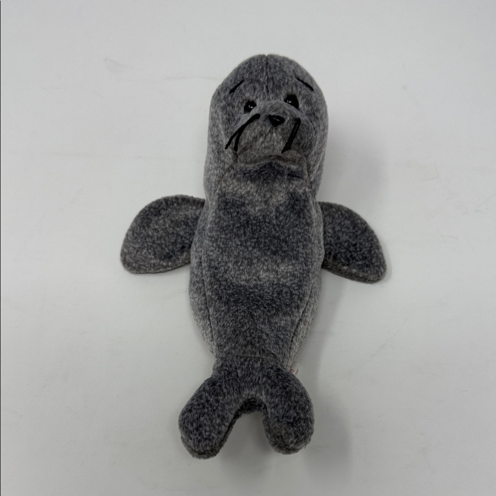Ty Beanie Baby Slippery Gray Plush Seal Pet Toy for kids Stuffed Animal